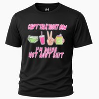 Can't Talk Right Now I'm Doing Hot Aunt Shit Babysitting Cooling Performance Crew T-Shirt