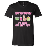 Can't Talk Right Now I'm Doing Hot Aunt Shit Babysitting V-Neck T-Shirt
