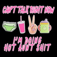 Can't Talk Right Now I'm Doing Hot Aunt Shit Babysitting Cooling Performance Long Sleeve Crew