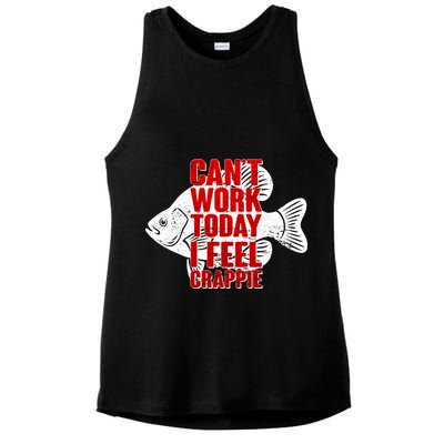 Can't Work Today I Feel Crappie Ladies PosiCharge Tri-Blend Wicking Tank