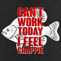 Can't Work Today I Feel Crappie Garment-Dyed Fleece Hoodie