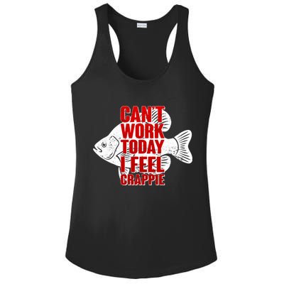 Can't Work Today I Feel Crappie Ladies PosiCharge Competitor Racerback Tank
