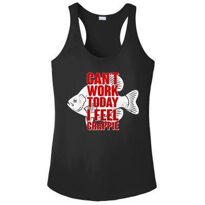 Can't Work Today I Feel Crappie Ladies PosiCharge Competitor Racerback Tank