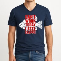 Can't Work Today I Feel Crappie V-Neck T-Shirt