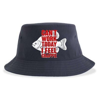 Can't Work Today I Feel Crappie Sustainable Bucket Hat