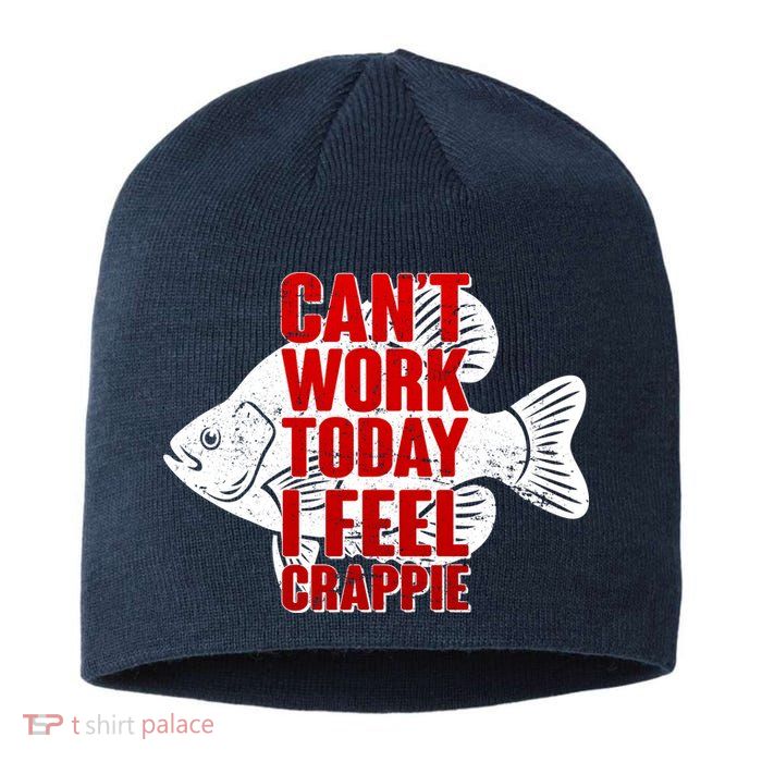 Can't Work Today I Feel Crappie Sustainable Beanie