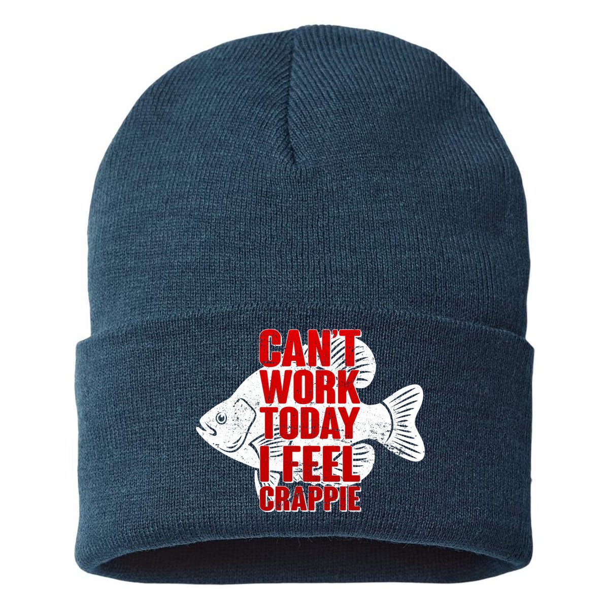 Can't Work Today I Feel Crappie Sustainable Knit Beanie