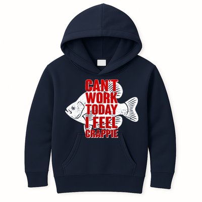 Can't Work Today I Feel Crappie Kids Hoodie