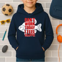 Can't Work Today I Feel Crappie Kids Hoodie