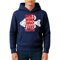 Can't Work Today I Feel Crappie Kids Hoodie