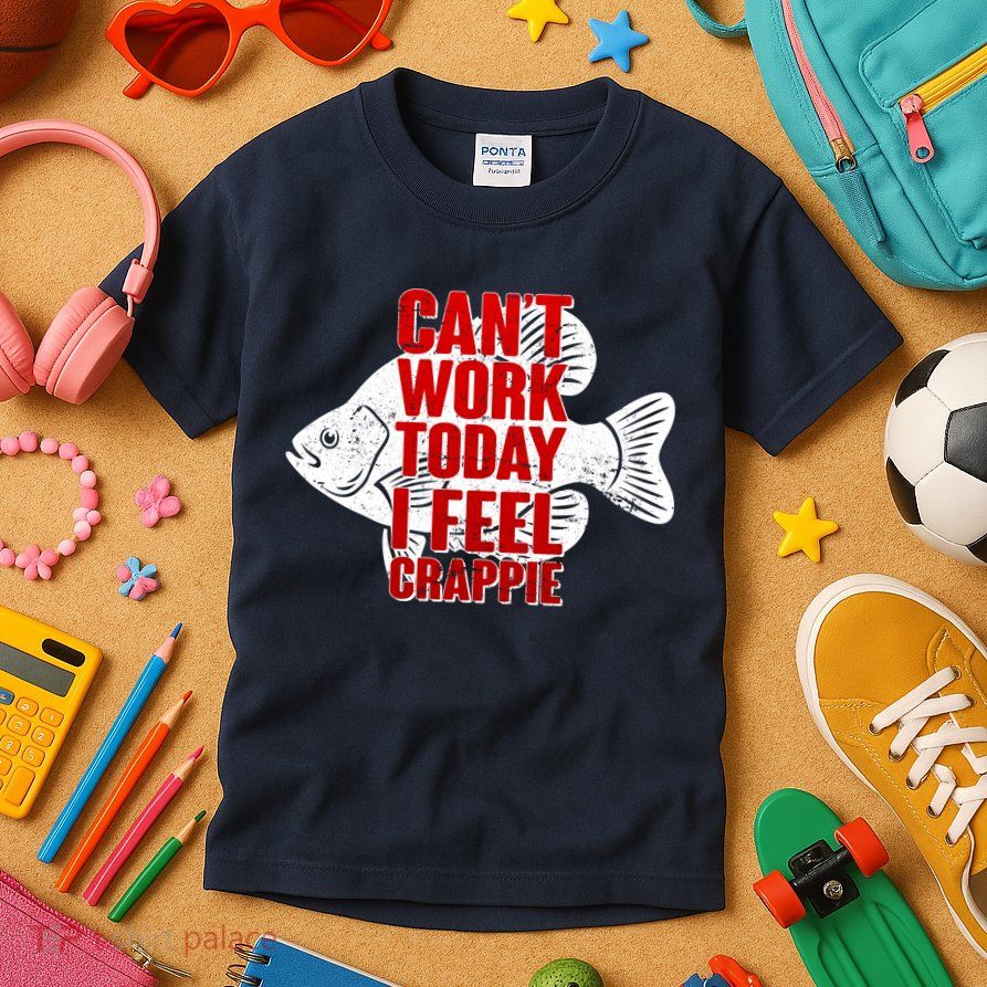 Can't Work Today I Feel Crappie Kids T-Shirt