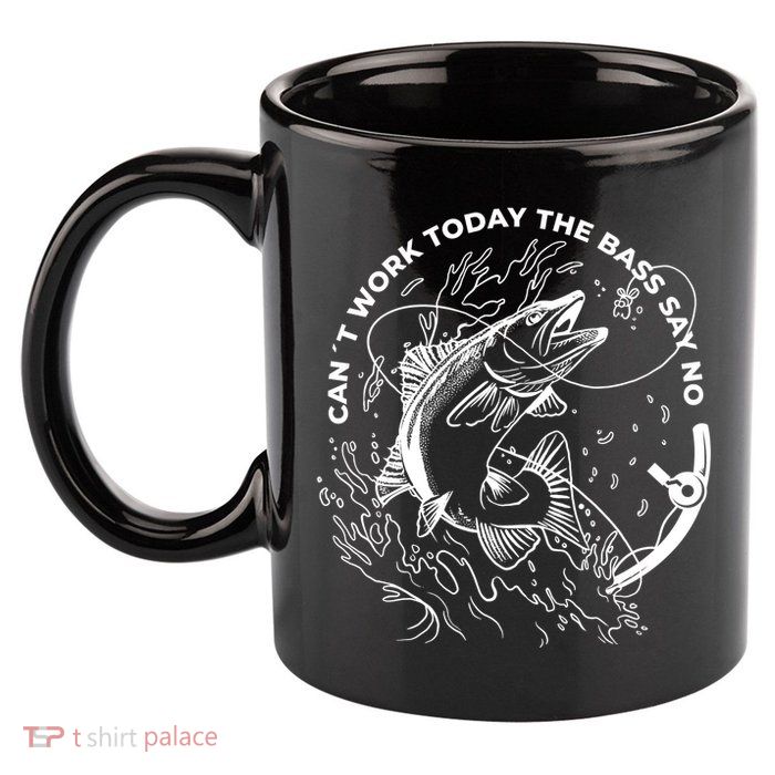 Can't Work Today The Bass Say No 11oz C Handle Ceramic Mug