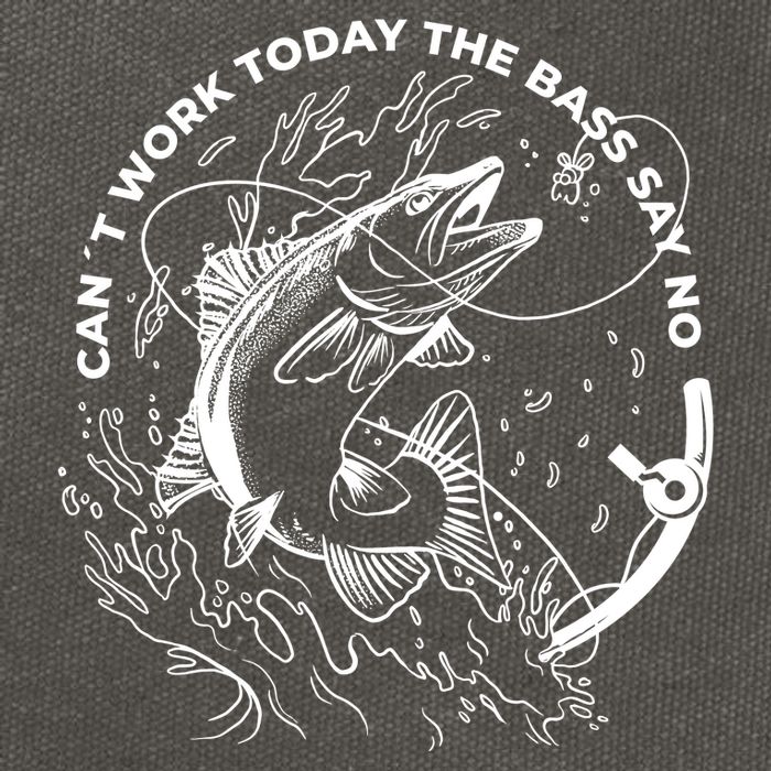 Can't Work Today The Bass Say No Cotton Canvas Backpack