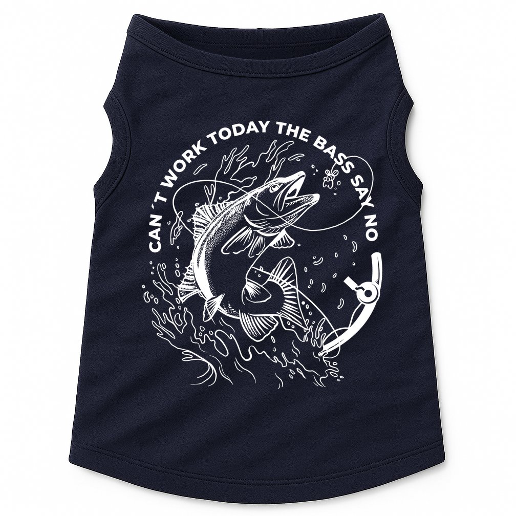 Can't Work Today The Bass Say No Doggie Tank