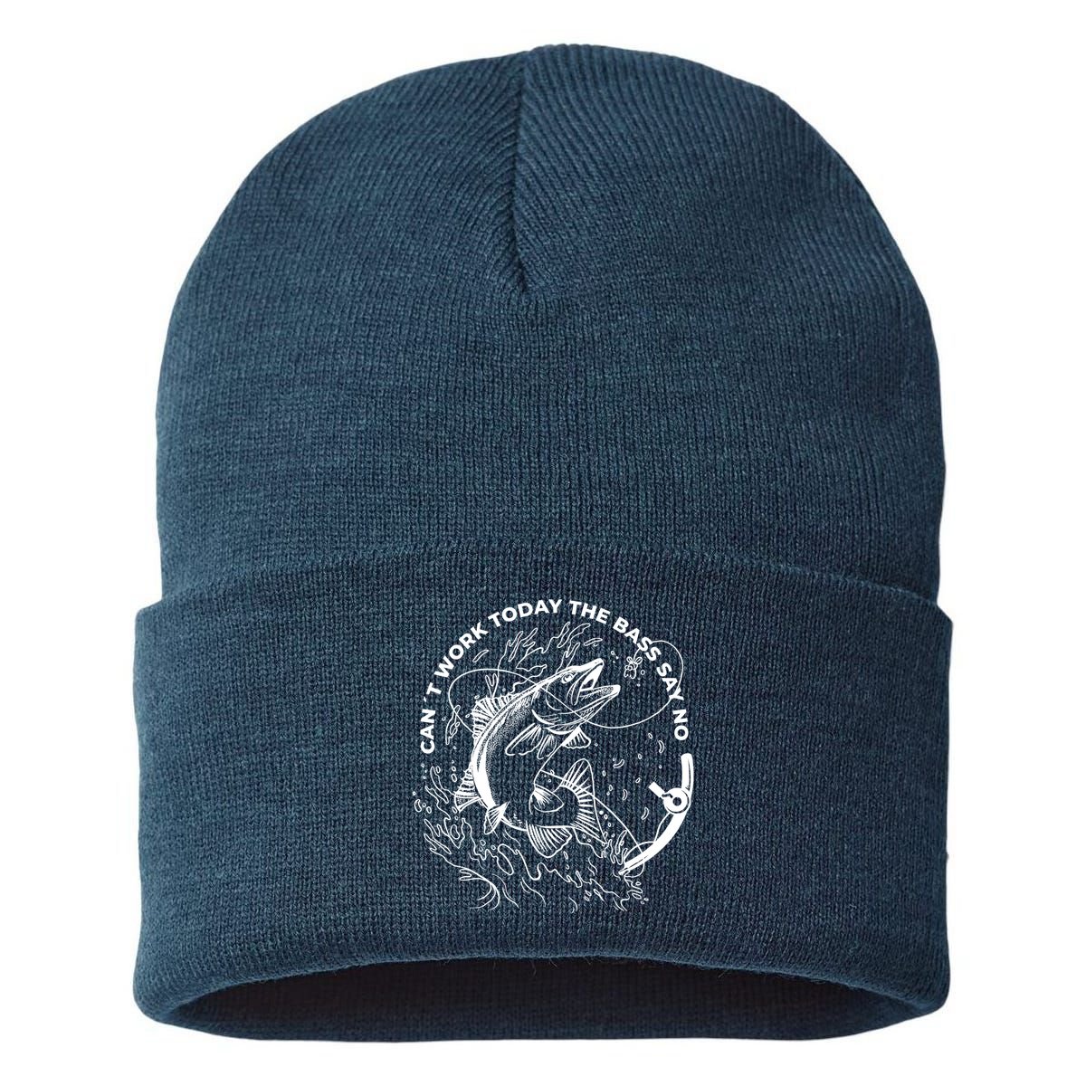 Can't Work Today The Bass Say No Sustainable Knit Beanie