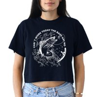 Can't Work Today The Bass Say No Crop Top