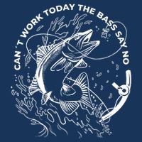 Can't Work Today The Bass Say No Women's V-Neck T-Shirt