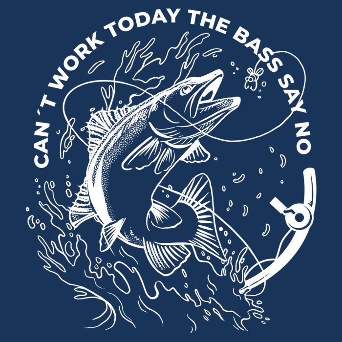 Can't Work Today The Bass Say No Women's V-Neck T-Shirt