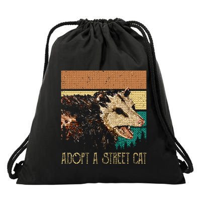 Classic Art Opossums Vaporware Adopt A S.T.R.E.E.T Cat Drawstring Bag