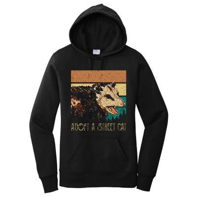 Classic Art Opossums Vaporware Adopt A S.T.R.E.E.T Cat Women's Pullover Hoodie