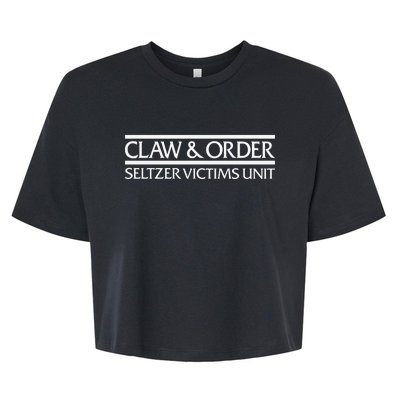 Claw And Order Seltzer Victims Uni Bella+Canvas Jersey Crop Tee