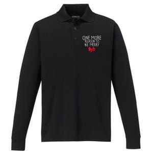 Christmas Announcet One More Reason To Celebrate Gift Performance Long Sleeve Polo