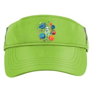 Cat Astronaut Out In The Space Adult Drive Performance Visor