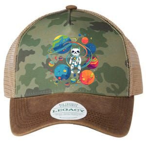 Cat Astronaut Out In The Space Legacy Tie Dye Trucker Hat