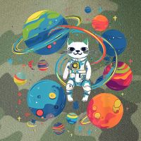 Cat Astronaut Out In The Space Legacy Tie Dye Trucker Hat
