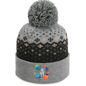 Cat Astronaut Out In The Space The Baniff Cuffed Pom Beanie