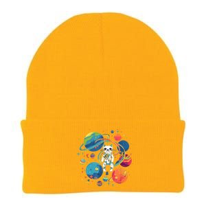 Cat Astronaut Out In The Space Knit Cap Winter Beanie