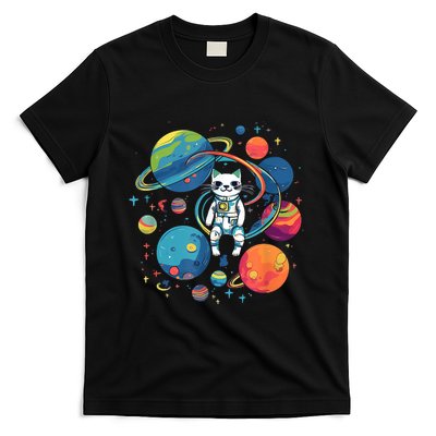 Cat Astronaut Out In The Space T-Shirt