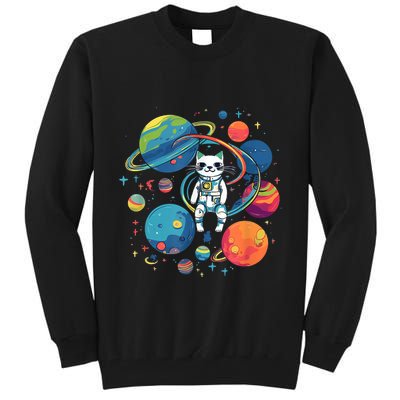 Cat Astronaut Out In The Space Tall Sweatshirt