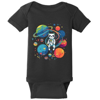 Cat Astronaut Out In The Space Baby Bodysuit
