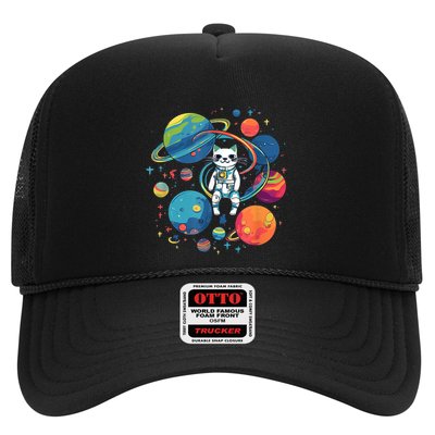 Cat Astronaut Out In The Space Trucker Hat