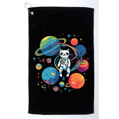 Cat Astronaut Out In The Space Golf Towel