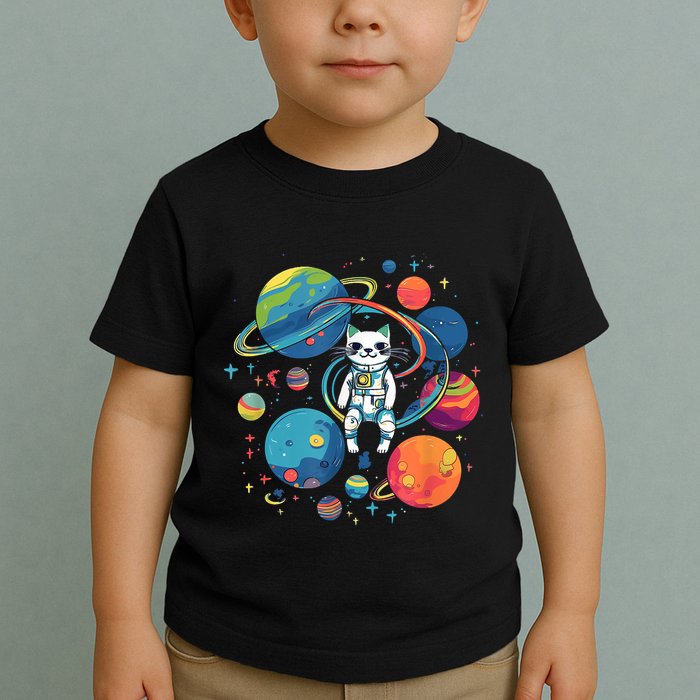 Cat Astronaut Out In The Space Toddler T-Shirt