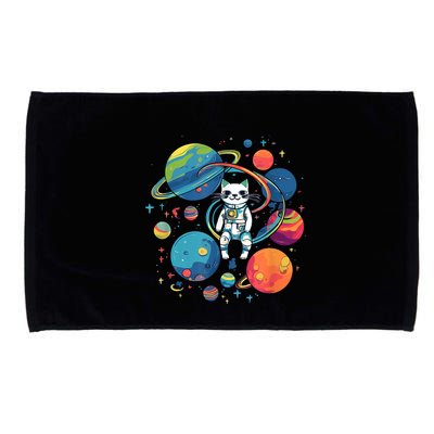 Cat Astronaut Out In The Space Microfiber Hand Towel