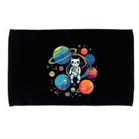 Cat Astronaut Out In The Space Microfiber Hand Towel