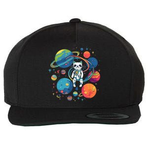 Cat Astronaut Out In The Space Wool Snapback Cap