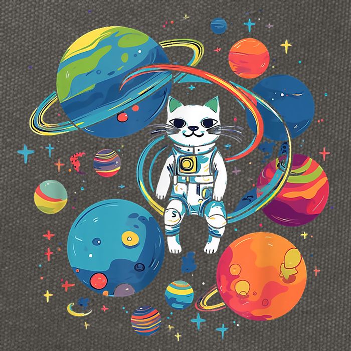 Cat Astronaut Out In The Space Cotton Canvas Backpack