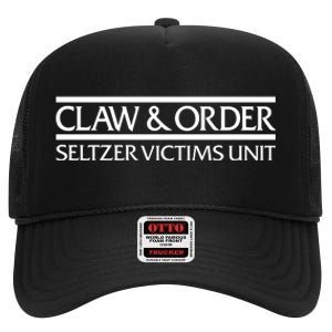 Claw And Order Seltzer Victims Unit High Crown Mesh Back Trucker Hat