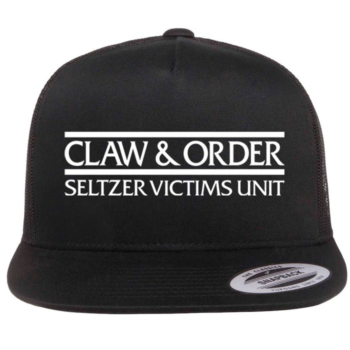 Claw And Order Seltzer Victims Unit Flat Bill Trucker Hat