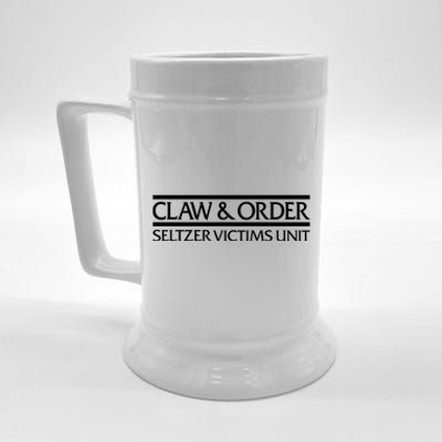 Claw And Order Seltzer Victims Unit Beer Stein