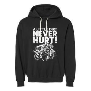 Cool ATV Off Road 4 Wheeler Bike Quad Racing Garment-Dyed Fleece Hoodie