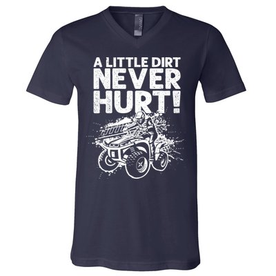 Cool ATV Off Road 4 Wheeler Bike Quad Racing V-Neck T-Shirt