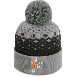 Cute Aunt Of The Wild One Birthday Family Matching Great Gift The Baniff Cuffed Pom Beanie