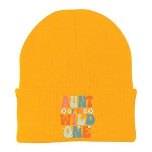 Cute Aunt Of The Wild One Birthday Family Matching Great Gift Knit Cap Winter Beanie