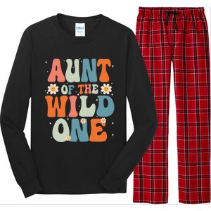 Cute Aunt Of The Wild One Birthday Family Matching Great Gift Long Sleeve Pajama Set