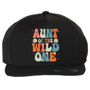 Cute Aunt Of The Wild One Birthday Family Matching Great Gift Wool Snapback Cap